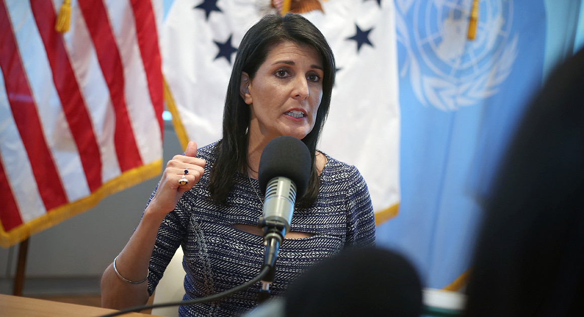 U.S. ambassador to the United Nations Nikki Haley. | Reena Flores/POLITICO