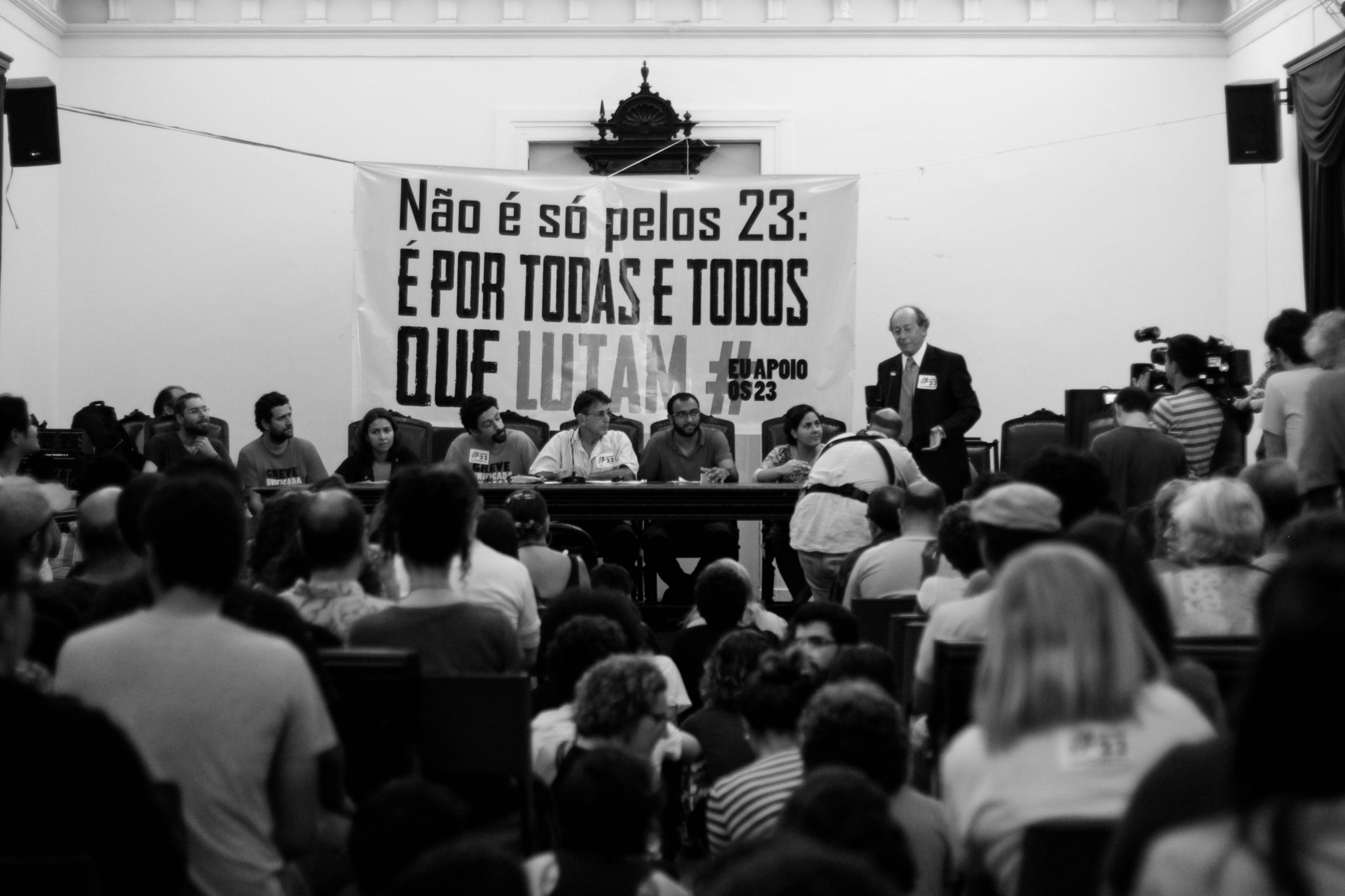 Launch of the campaign “It’s not just about the 23, it’s about all those who fight”, at UFRJ, in Rio de Janeiro. Photo: Bruna Freire/Ponte