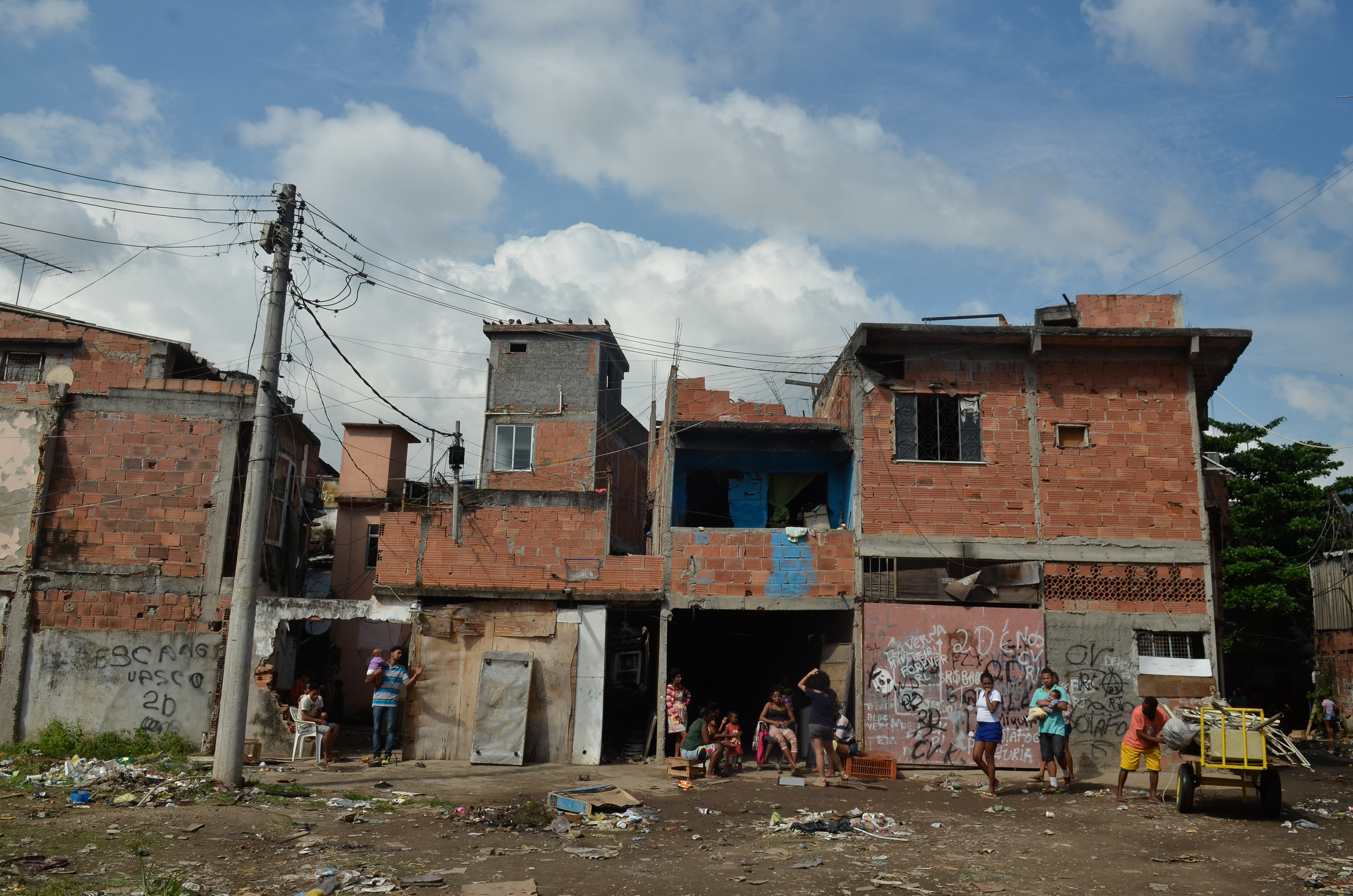 Buildings destroyed by Rio de Janeiro authorities, in the Metrô-Mangueira Favela, in the northern region of the city