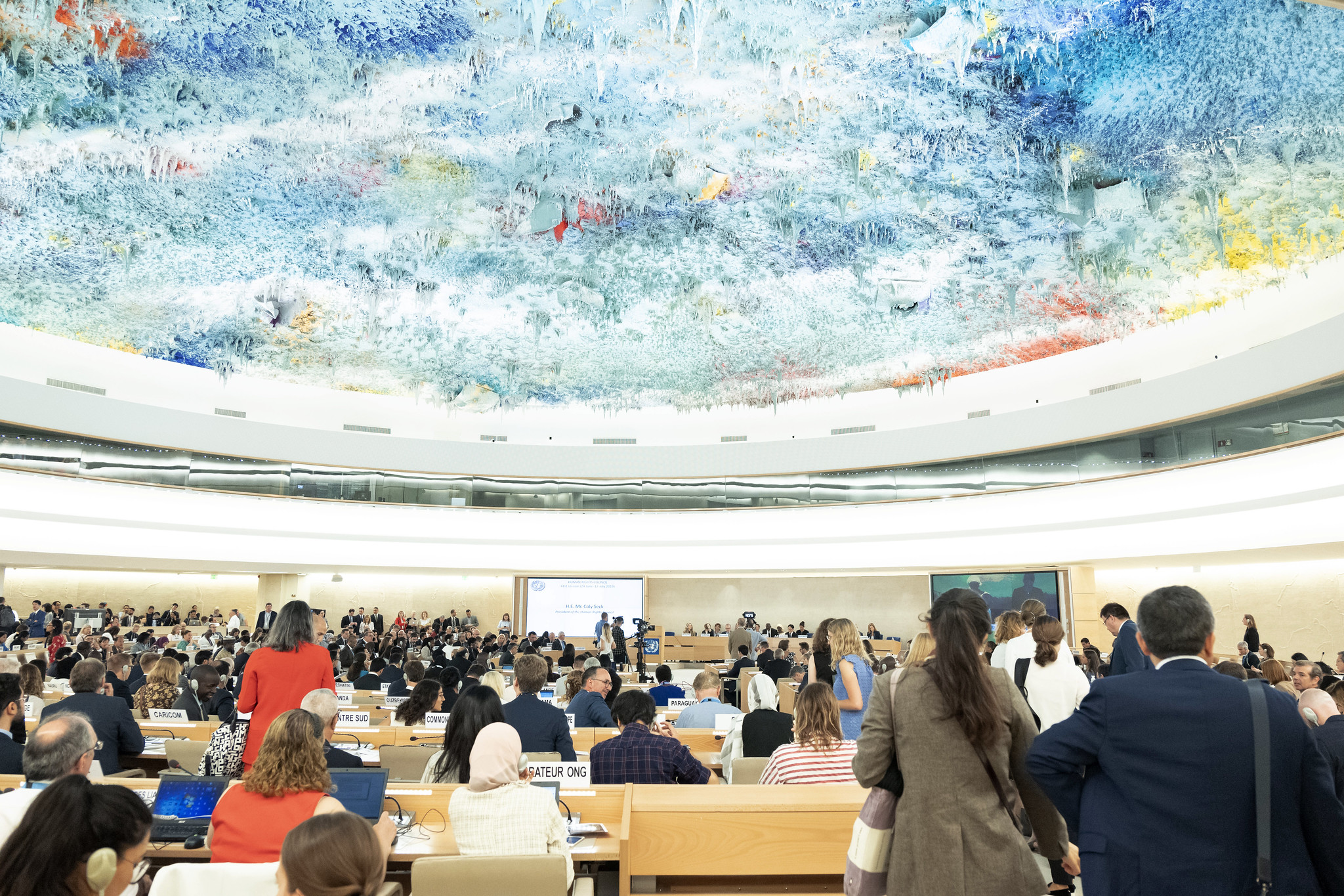 Uma visão geral dos participantes durante a 41ª Sessão do Conselho de Direitos Humanos. 24 de junho de 2019. Foto ONU / Jean Marc Ferré