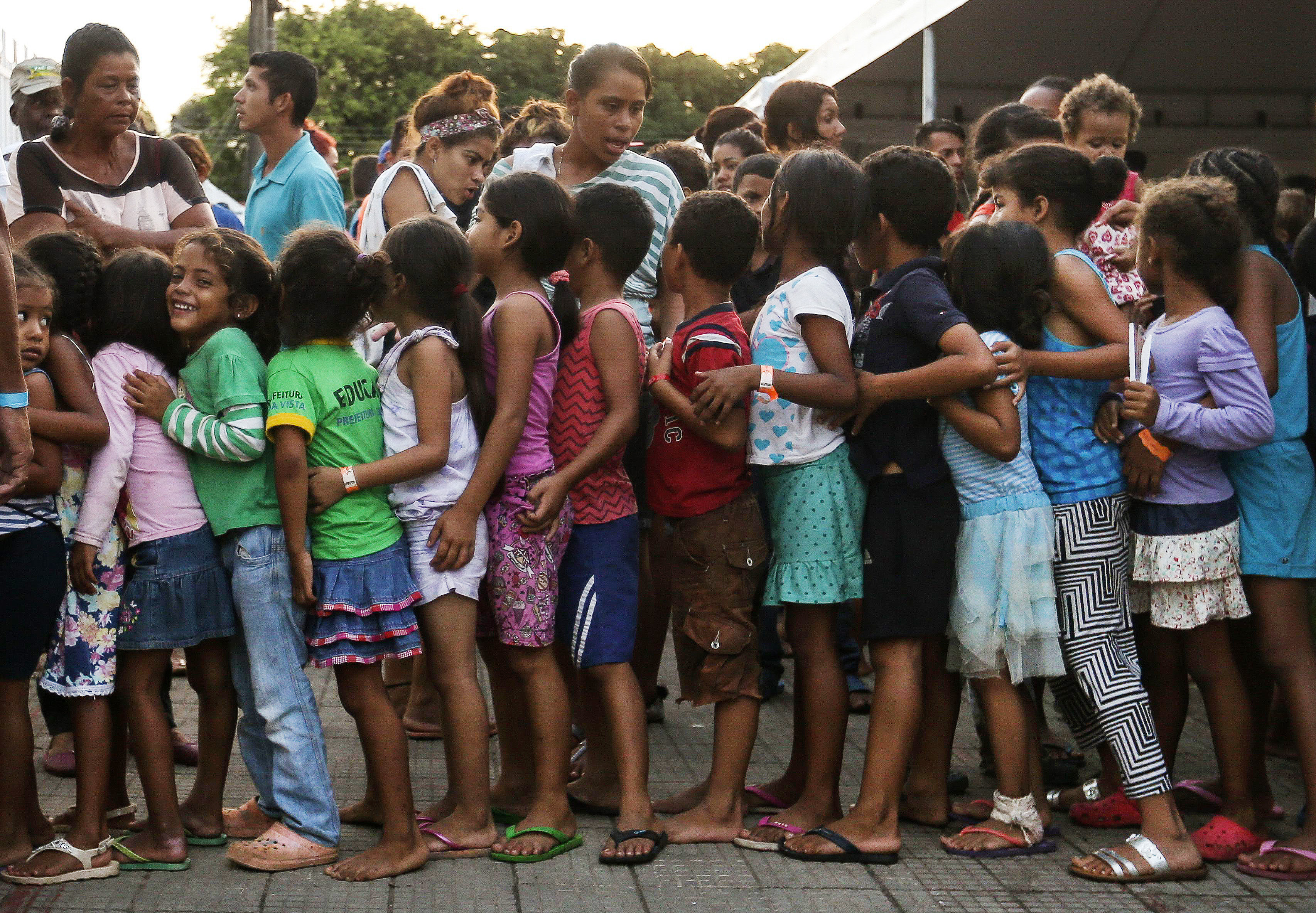 Refugiados venezuelanos abrigados provisoriamente em Boa Vista.Marcelo Camargo/Agencia Brasil