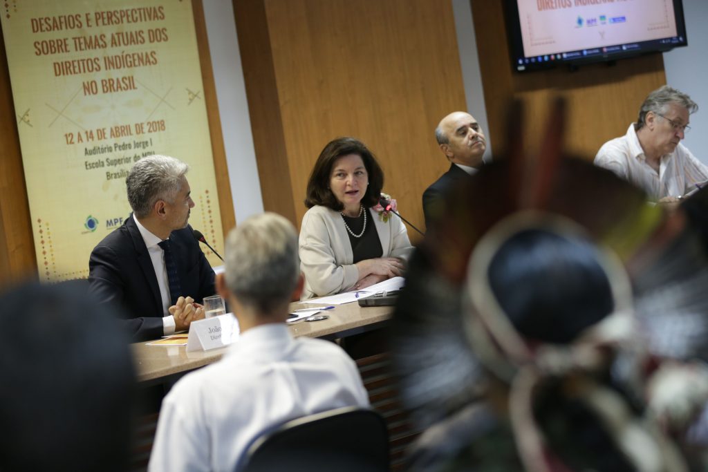 Brasília – The General Attorney of the Republic, Raquel Dodge, opens a seminar on The Challenges and Perspectives of the Current Issues Regarding Indigenous Rights in Brazil (Fabio Rodrigues Pozzebom/Agência Brasil)