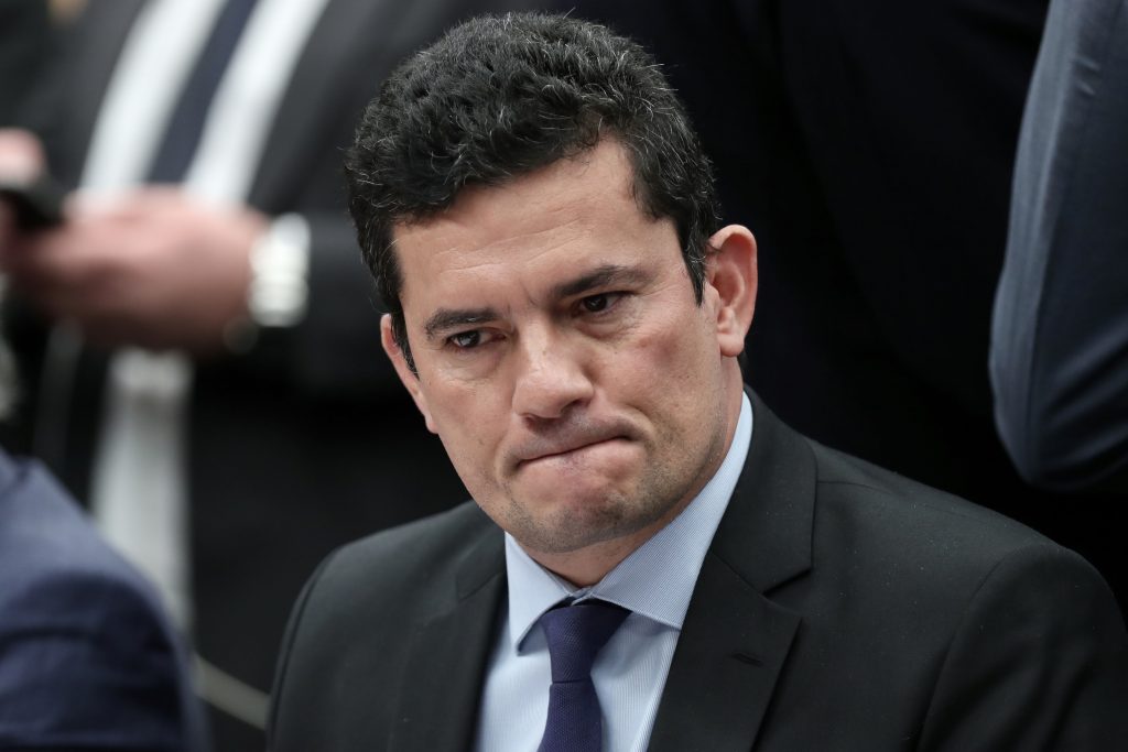Brasilia DF 02 07 2019 - Sergio Moro, Minister for Justice and Public Security makes an announcement during a hearing at the CCJ of the Chamber. The site, The Intercept published alleged messages exchanged by the  former judge and prosecutors. Photo Lula Marques.

