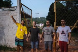 Os brigadistas Daniel, Gustavo, João e Marcelo, em Santarém/PA