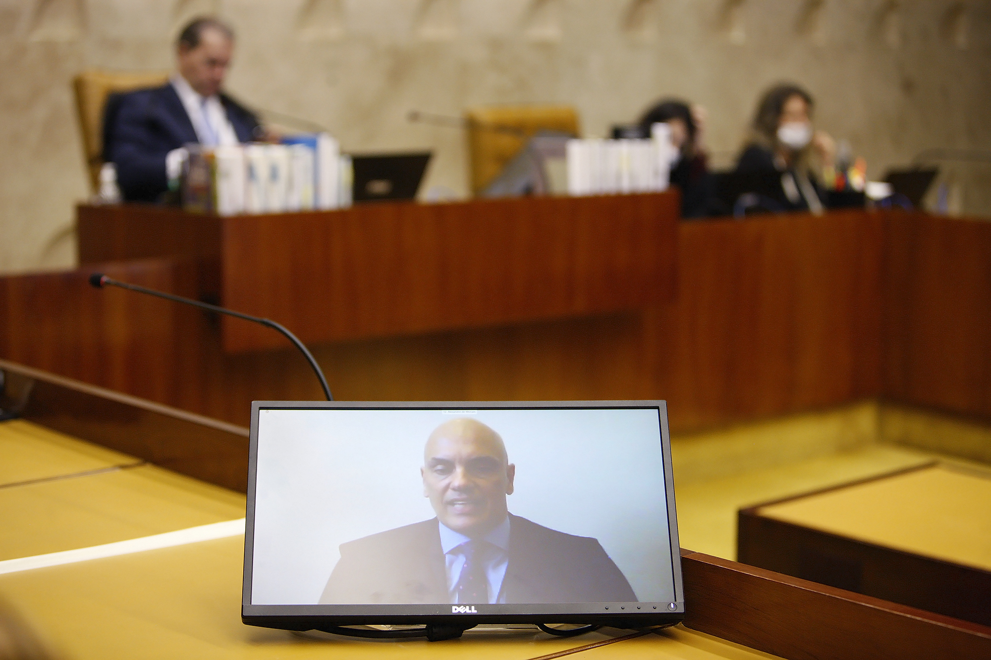 O relator do caso, ministro Alexandre de Moraes, durante plenário virtual no STF (Foto: Fellipe Sampaio /SCO/STF)