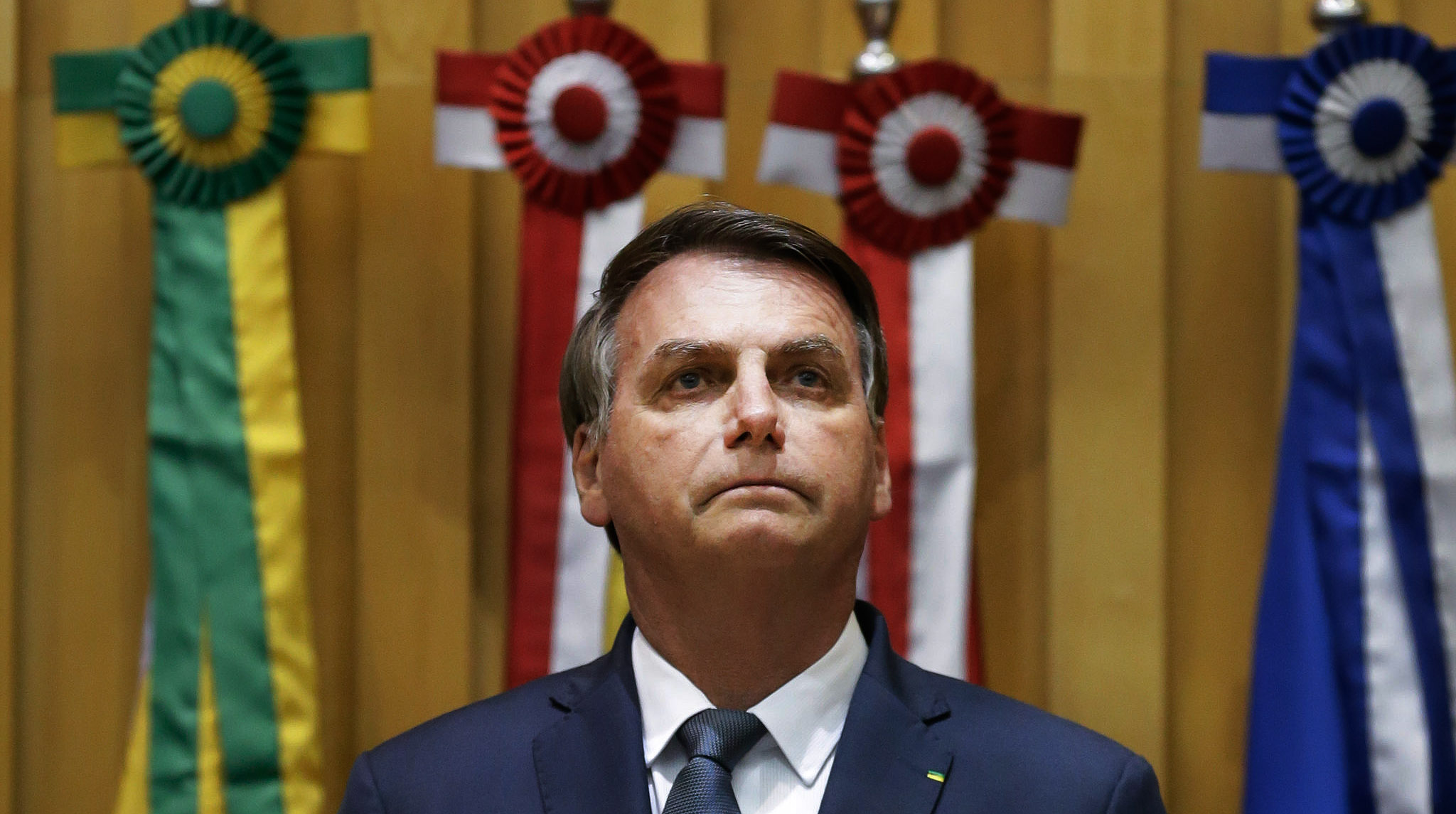(Brasília - DF, 19/02/2020) Presidente da República, Jair Bolsonaro durante Sessão Solene de posse dos novos dirigentes do Tribunal Superior do Trabalho e do Conselho Superior de Justiça do Trabalho.

Foto: Carolina Antunes/PR