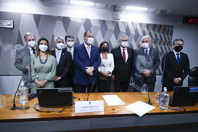 Comissão Parlamentar de Inquérito da Pandemia realiza reunião semipresencial para discussão e deliberação do Relatório Final.  (Foto: Marcos Oliveira/Agência Senado)