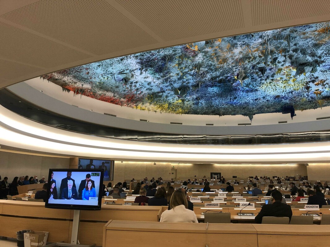 Sessão da RPU no Conselho de Direitos da ONU, em Genebra, Suíça. Foto: Arquias Cruz/ Conectas 
