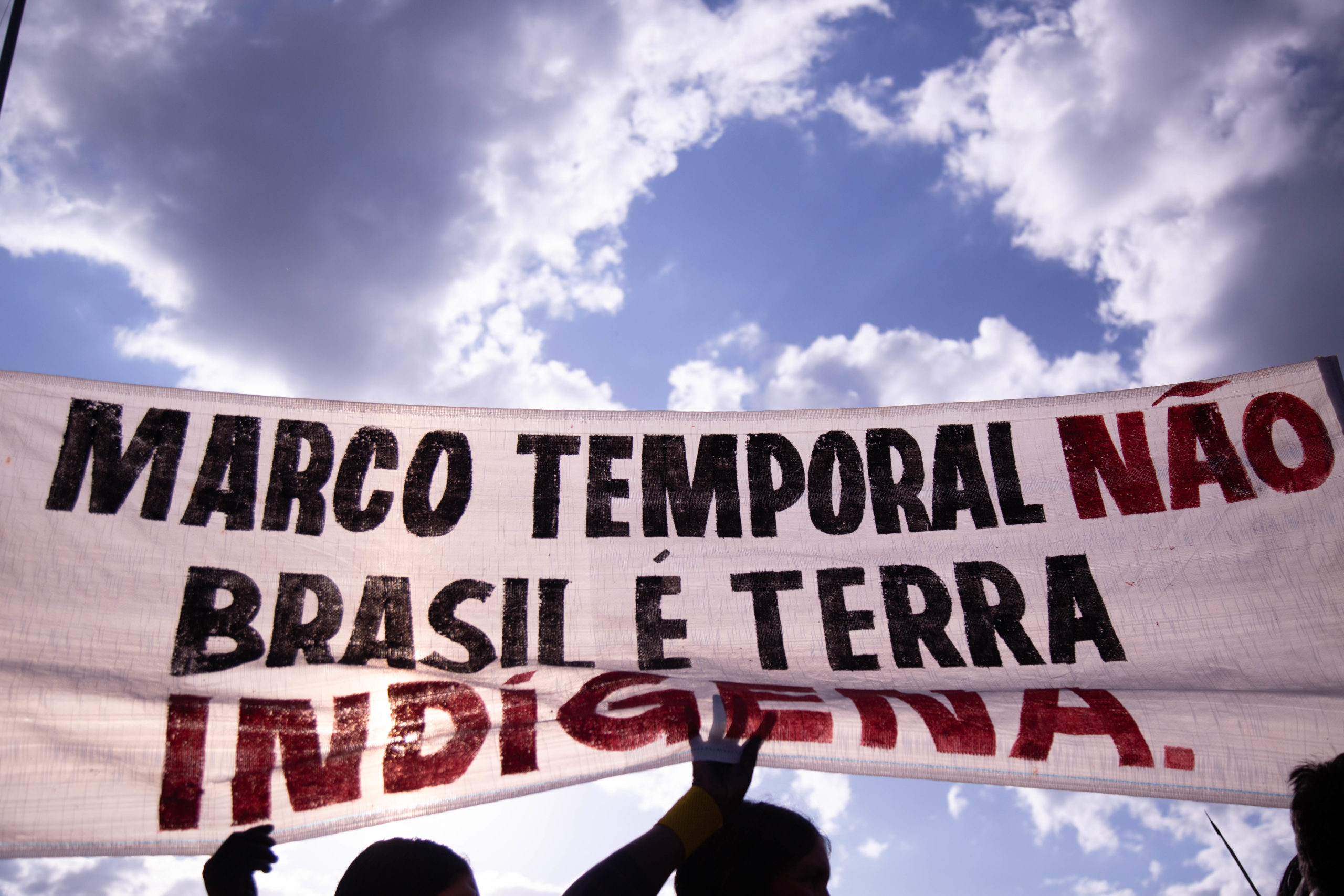 Manifestação indígena contra o Marco Temporal. Foto: Gabriel Guerra/ Conectas